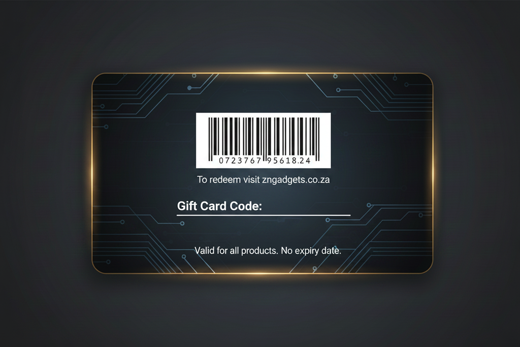 ZNGadgets Gift Card Back
